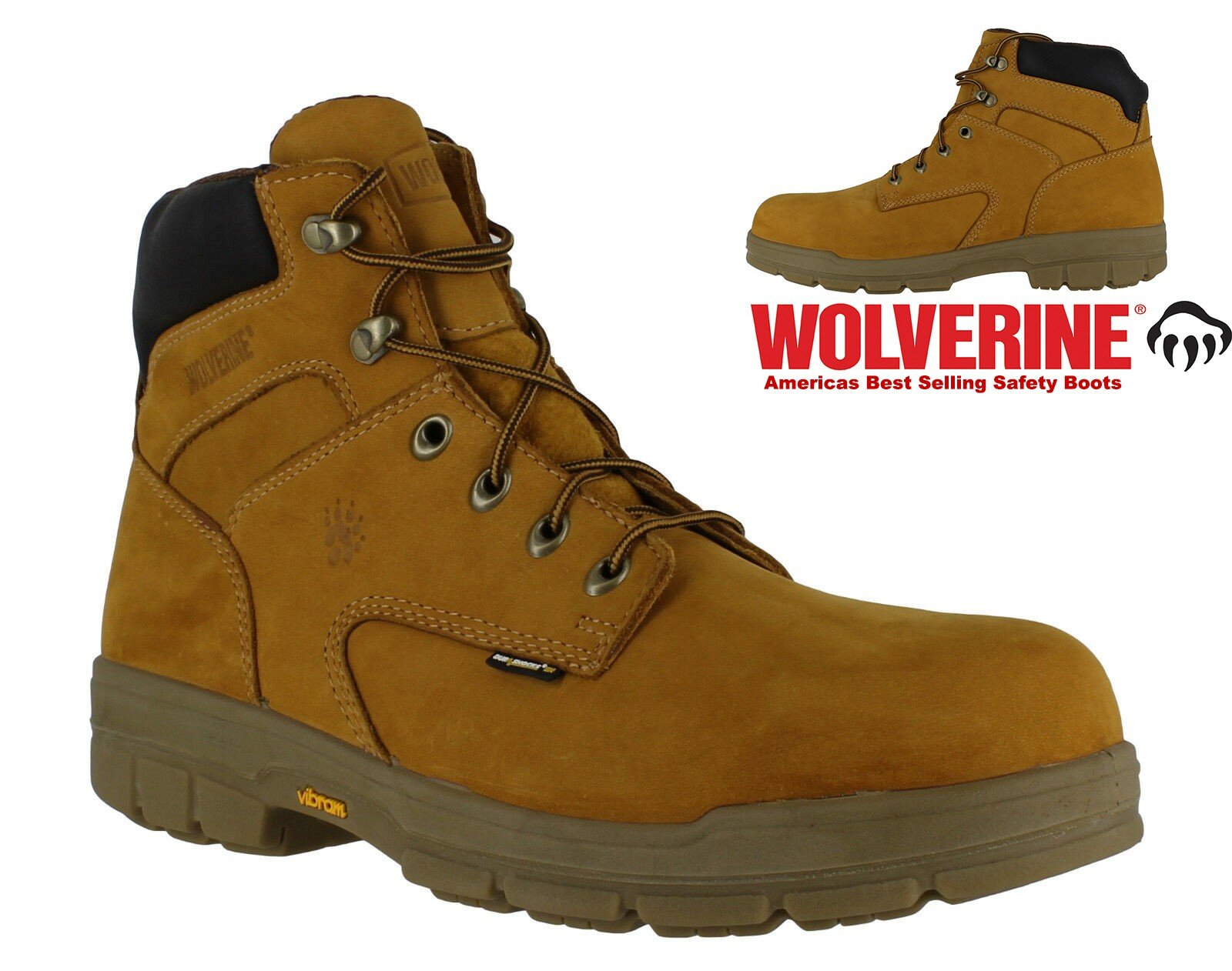  New Mens Wolverine Turner Leather S3 Safety Steel Toe Midsole Work 6" Work Boot Shoe