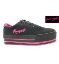 New Girls Pineapple Dance Canvas Creeper Lace up Casual Low Top Platform Shoe