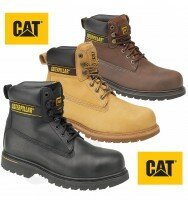 Mens Caterpillar Holton Steel Toe Cap Safety Boots CAT 6" Work Boots