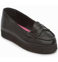 Girls Black School Shoes Slip On Formal Dress Casual BACK TO SCHOOL SHOES Size