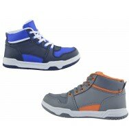 New Kids Boys Skate Flat High Top Ankle Boots Lace Up Basketball Trainer 