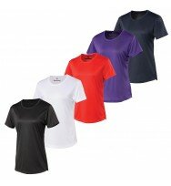 Womens Ladies Tee T Shirt Running Training Breathable Gym Fitness Sports Top Size 8-16 UK