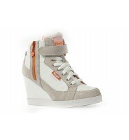 New Ladies Pineapple Wedge Hi Top Ankle Boot Lace Up Size 3-8