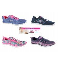New Womens Ladies Skechers Flex Appeal Memory Foam Fitness Gym Casual Trainer Shoe