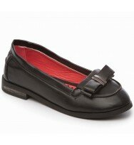 Girls Black School Shoes Flat Slip On Formal Dress Casual BACK TO SCHOOL SHOES Size