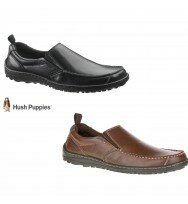 New Mens Hush Puppies Belfast Wide Fit Comfort Casual Slip On Work Shoe