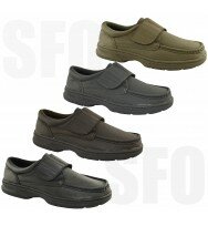 MENS WIDE FIT EE DR KELLER VELCRO FORMAL SHOE LEATHER CASUAL SHOES SIZE 6-12 UK