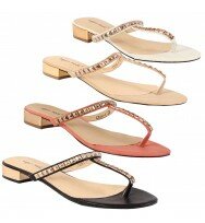 Ladies Flip Flops Womens Summer Beach Toe Post Sandals Studded Shoes