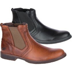 Caterpillar Mens Genuine Leather Ankle Boots Chelsea Dealer Formal Casual Smart