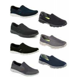 Mens Skechers Sport Shoes Slip On Equalizer Go Walk Memory Foam Trainers 