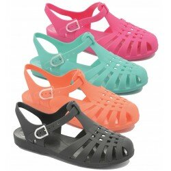 Ladies Womens Jelly Shoes Flats Beach Summer Retro Sandals Casual Shoes