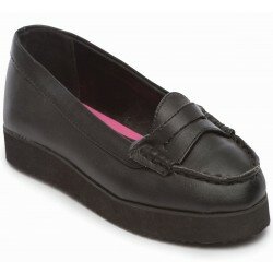 Girls Black School Shoes Slip On Formal Dress Casual BACK TO SCHOOL SHOES Size