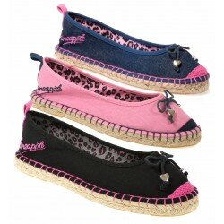 Ladies Flat Slip On Espadrilles Womens Pumps Canvas Plimsoles Shoes Size 3 - 8