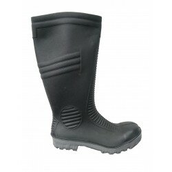 Mens Black Safety Steel Toe Cap Wellington Wellies Work Boot Waterproof 