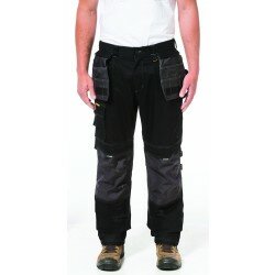 Mens Caterpillar Work Trousers Water Resistant Strech Tool Pockets 
