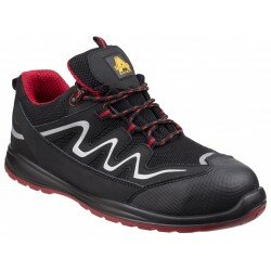Mens Centek Leather Safety Work Trainer S3 Toe Cap Midsole Lace Up Shoe 