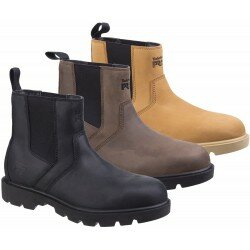 Mens Timberland Safety Work Boot Ankle Leather Chelsea Dealer Slip On Shoe