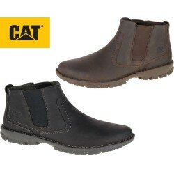 New Mens CAT Hoffman Casual Caterpillar Walking Slip on Leather Comfort Boot