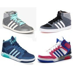 New Womens Adidas High top Casual Mid Basketball Trainer Gym Lace up Shoe