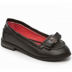 Girls Black School Shoes Flat Slip On Formal Dress Casual BACK TO SCHOOL SHOES Size