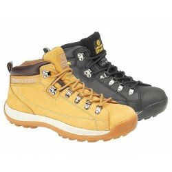 Unisex Mens Amblers Leather Safety Work Boots Womens Ankle Steel Tow Mid Sole Hiker Style Boots