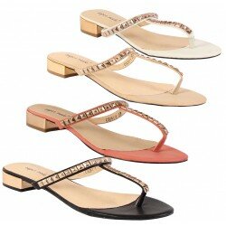 Ladies Flip Flops Womens Summer Beach Toe Post Sandals Studded Shoes