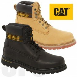 Caterpillar Holton Mens SOFT TOE Safety Boots CAT 6" Work Casual Boots Size 6-13