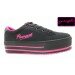 New Girls Pineapple Dance Canvas Creeper Lace up Casual Low Top Platform Shoe