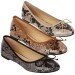Ladies Flats Shoes Womens Snake Ballerinas Dolly Slip On Shoes Pumps Size